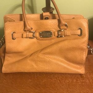 Michael Kors camel colored top handle with Strap